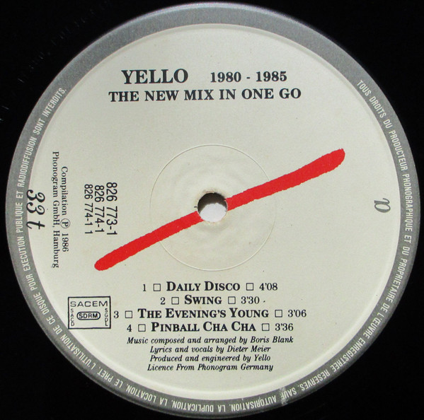 Yello - 1980 - 1985 The New Mix In One Go | Barclay (826 773-1) - 4 Yello - 1980 - 1985 The New Mix In One Go | Barclay (826 773-1) - 4