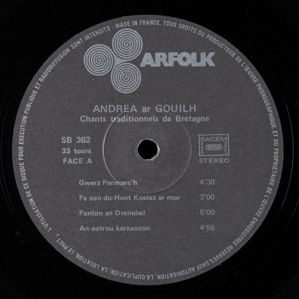 Andrea Ar Gouilh - Gwerziou Ha Soniou Ar Bobl | Arfolk (SB 362) - 3 Andrea Ar Gouilh - Gwerziou Ha Soniou Ar Bobl | Arfolk (SB 362) - 3
