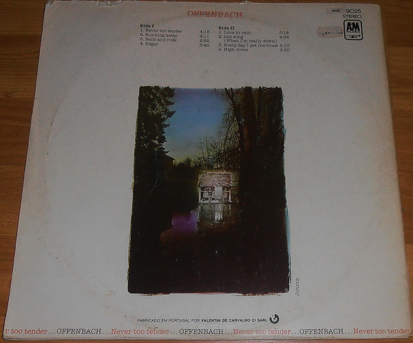 Offenbach - Never Too Tender | A&M Records (PPSP-9025) - 2