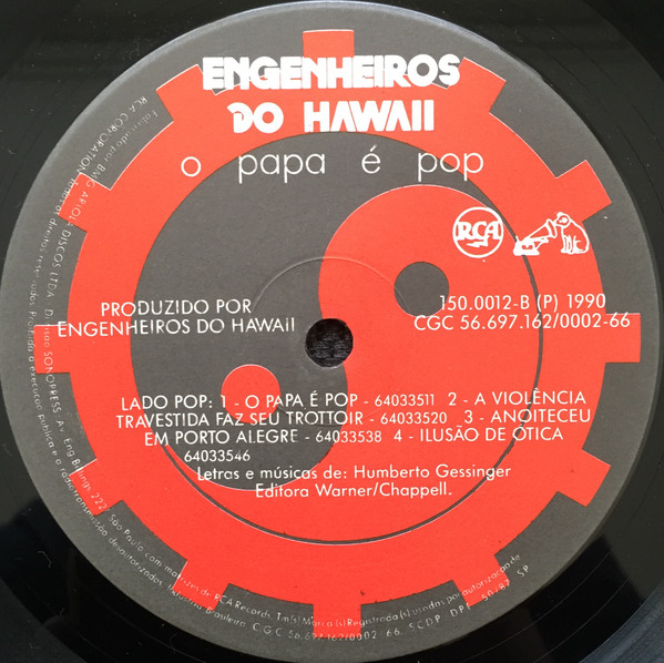 Engenheiros Do Hawaii - O Papa É Pop | RCA (150.0012) - 4