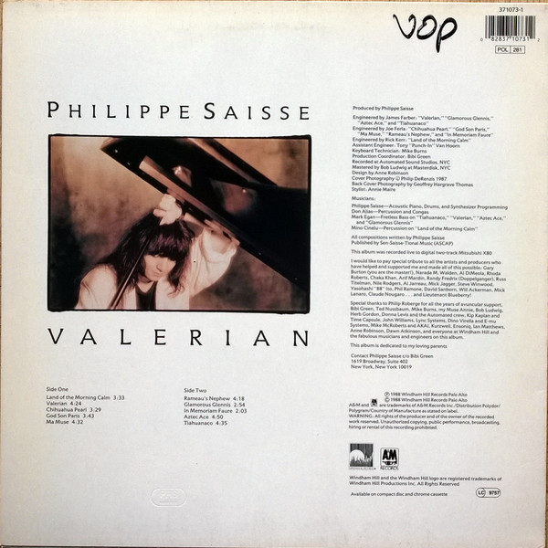 Philippe Saisse - Valerian | Windham Hill Records (371073-1) - 2 Philippe Saisse - Valerian | Windham Hill Records (371073-1) - 2