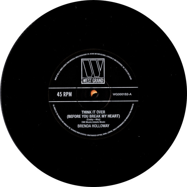 Brenda Holloway / Earl Van Dyke & The Soul Brothers - Think It Over (Before You Break My Heart) | West Grand (WG0001S2) - main Brenda Holloway / Earl Van Dyke & The Soul Brothers - Think It Over (Before You Break My Heart) | West Grand (WG0001S2) - main