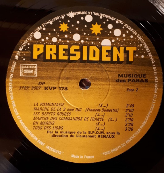 Musique Des Paras - Musique Des Paras | Président (KVP 178) - 4