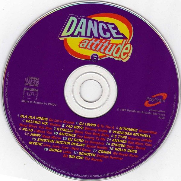 Various - Dance Attitude 7 | PolyGram Projets Spéciaux (6258) - 4