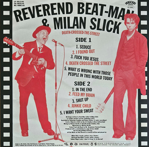 Reverend Beat-Man & Milan Slick - Death Crossed The Street | Voodoo Rhythm (VR12140) - 2 Reverend Beat-Man & Milan Slick - Death Crossed The Street | Voodoo Rhythm (VR12140) - 2