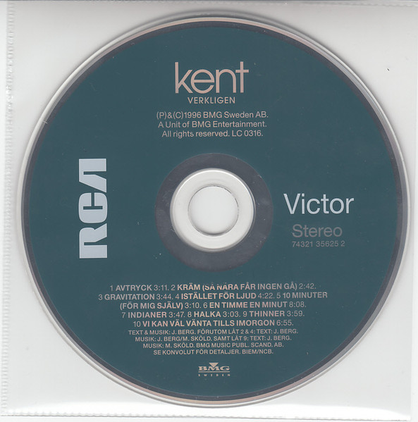 Kent - Verkligen | RCA Victor (74321 35625 2) - 3