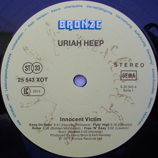 Uriah Heep - Innocent Victim | Bronze (25 543 XOT) - 3