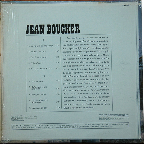 Jean Boucher - Jean Boucher | RCA Gala (CGPS-327) - 2 Jean Boucher - Jean Boucher | RCA Gala (CGPS-327) - 2