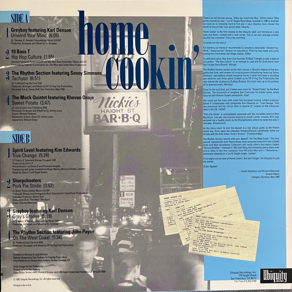 Various - Home Cookin' | Ubiquity (URLP 001) - 2 Various - Home Cookin' | Ubiquity (URLP 001) - 2