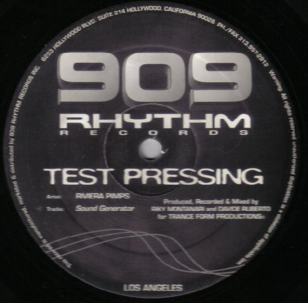 Riviera Pimps - Sound Generator | 909 Rhythm Records (909 002) - main