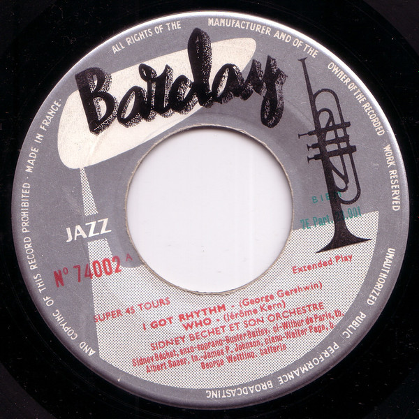 Sidney Bechet - I Got Rhythm | Barclay (74002) - 3