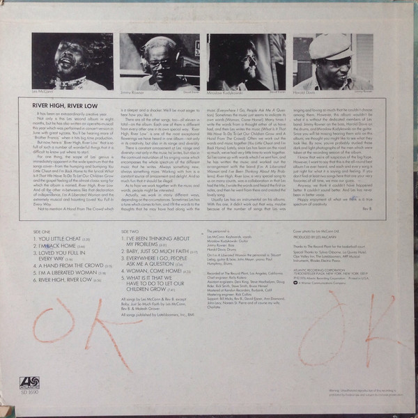 Les McCann - River High, River Low | Atlantic (SD 1690) - 2