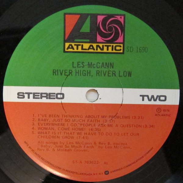Les McCann - River High, River Low | Atlantic (SD 1690) - 4