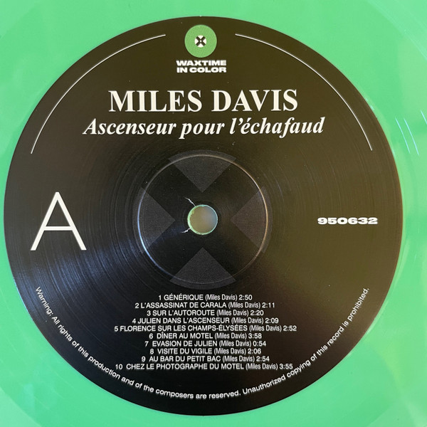 Miles Davis - Ascenseur Pour L'Échafaud (Lift To The Scaffold) | WaxTime In Color (950632) - 3