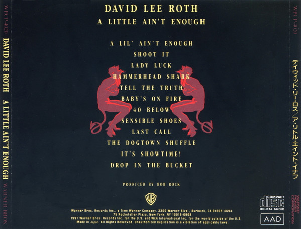 David Lee Roth - A Little Ain't Enough | Warner Bros. Records (WPCP-4020) - 4