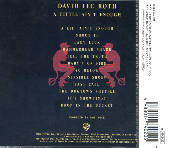 David Lee Roth - A Little Ain't Enough | Warner Bros. Records (WPCP-4020) - 2