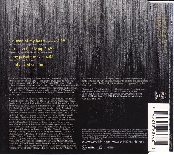 Westlife - Queen Of My Heart | RCA (74321 898762) - 2
