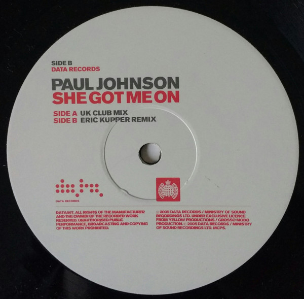 Paul Johnson - She Got Me On | Data Records (DATA86T) - 3