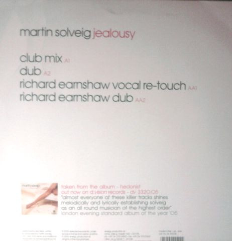 Martin Solveig - Jealousy (Part One) | D:vision Records (DV 442.06) - 2 Martin Solveig - Jealousy (Part One) | D:vision Records (DV 442.06) - 2