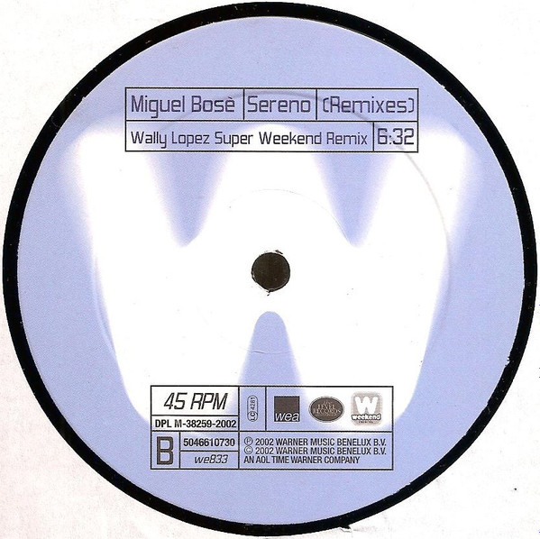 Miguel Bosé - Sereno (Remixes) | Weekend Records (5046610730) - 3
