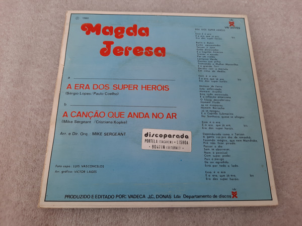 Magda Teresa - A Era Dos Super Heróis | Vadeca - J.C. Donas, Lda. - Discos VDC (VN-2017ES)