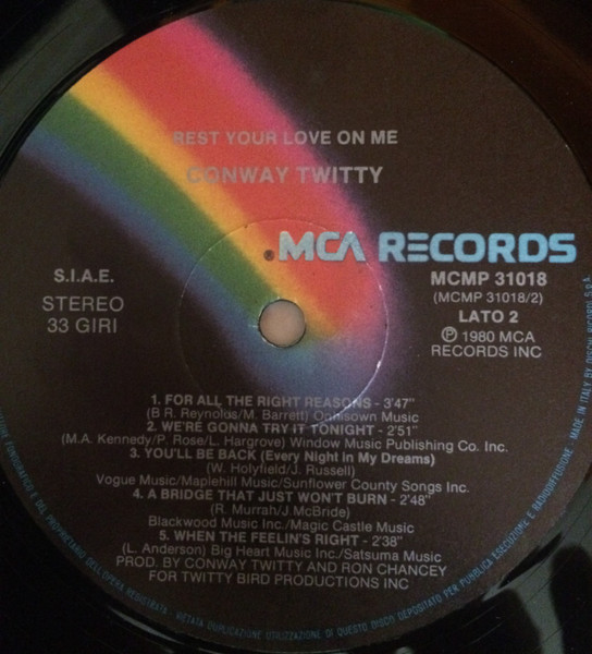 Conway Twitty - Rest Your Love On Me | MCA Records (MCMP 31018) - 4 Conway Twitty - Rest Your Love On Me | MCA Records (MCMP 31018) - 4