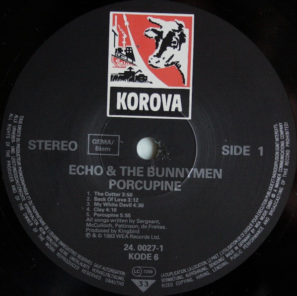 Echo & The Bunnymen - Porcupine | Korova (240027-1) - 2