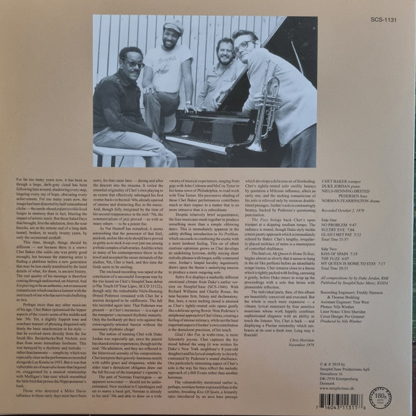 Chet Baker Quartet - No Problem | SteepleChase (SCS-1131) - 2