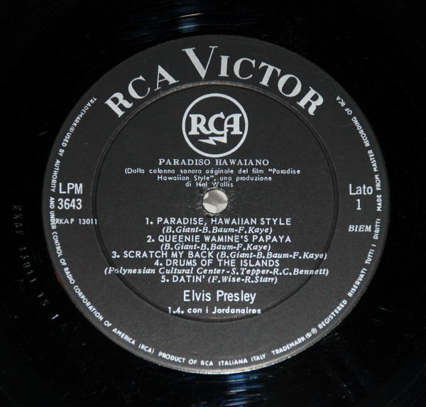 Elvis Presley - Paradise, Hawaiian Style | RCA Victor (LPM-3643) - 3 Elvis Presley - Paradise, Hawaiian Style | RCA Victor (LPM-3643) - 3