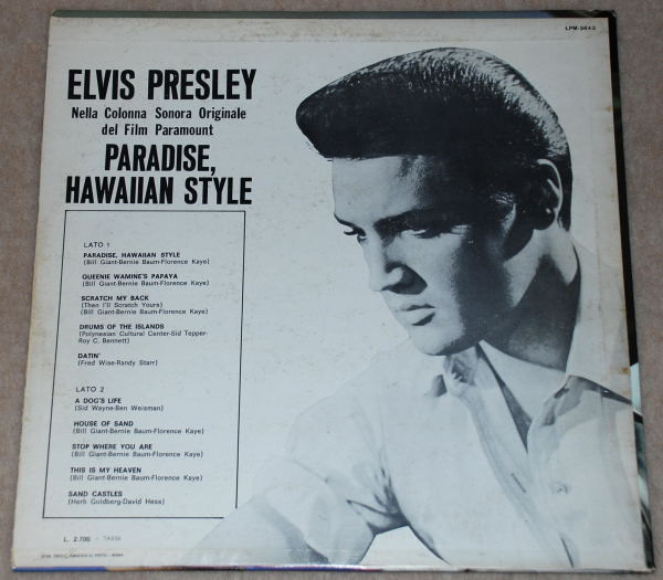 Elvis Presley - Paradise, Hawaiian Style | RCA Victor (LPM-3643) - 2 Elvis Presley - Paradise, Hawaiian Style | RCA Victor (LPM-3643) - 2