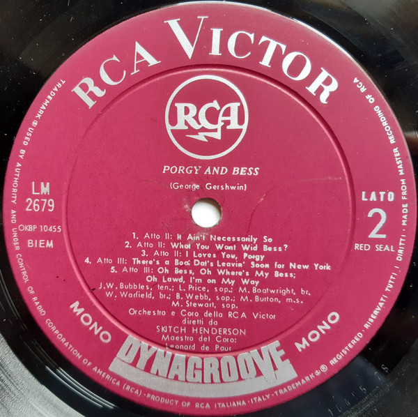George Gershwin , Leontyne Price / William Warfield - Gershwin's Porgy And Bess (Brani Scelti) | RCA Victor Red Seal (LM 2679) - 4