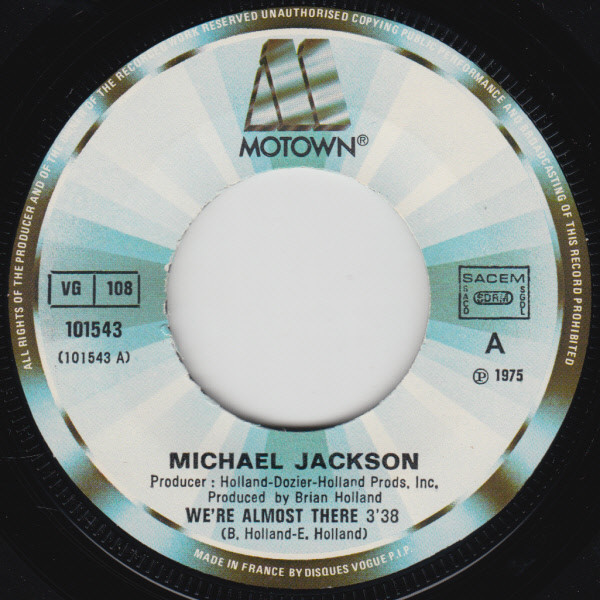 Michael Jackson - We're Almost There / Take Me Back | Motown (101543) - 3