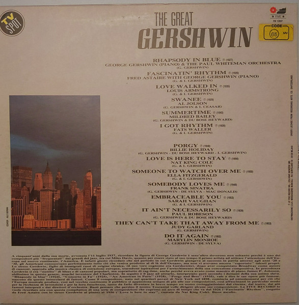George Gershwin , Various - The Great Gershwin | Five (FM 13597) - 2 George Gershwin , Various - The Great Gershwin | Five (FM 13597) - 2