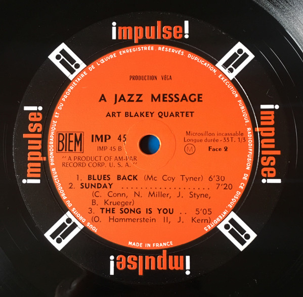 Art Blakey Quartet - A Jazz Message | Impulse! (IMP 45) - 4 Art Blakey Quartet - A Jazz Message | Impulse! (IMP 45) - 4