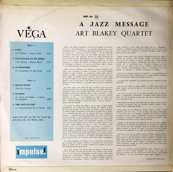 Art Blakey Quartet - A Jazz Message | Impulse! (IMP 45) - 2 Art Blakey Quartet - A Jazz Message | Impulse! (IMP 45) - 2