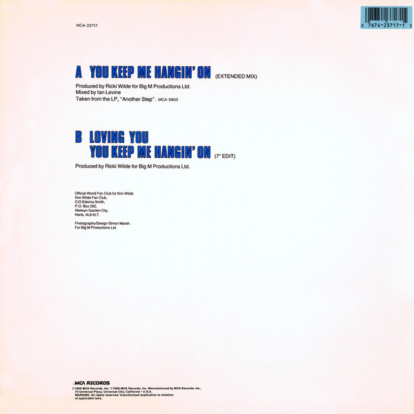 You Keep Me Hangin' On (Extended Mix)