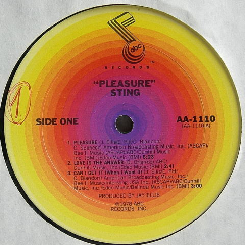 Sting - Pleasure | ABC Records (AA-1110) - 3 Sting - Pleasure | ABC Records (AA-1110) - 3