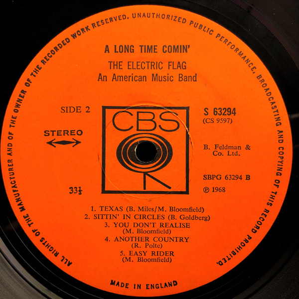 The Electric Flag - A Long Time Comin' | CBS (63294) - 4 The Electric Flag - A Long Time Comin' | CBS (63294) - 4
