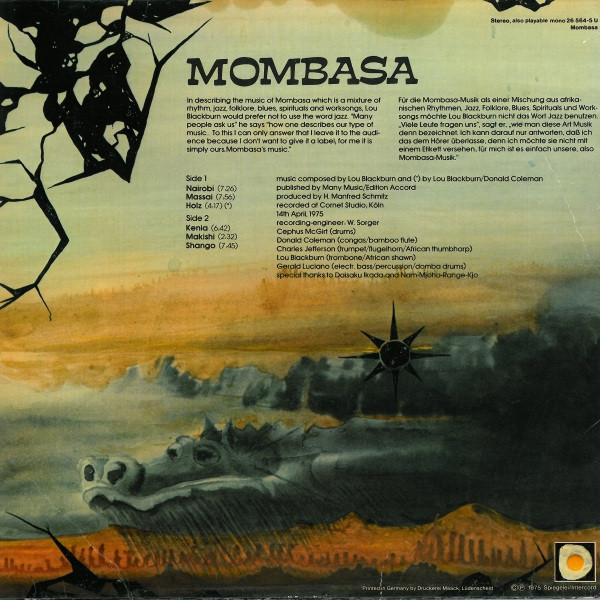 Mombasa - African Rhythms & Blues | Spiegelei (26 564-5 U) - 2