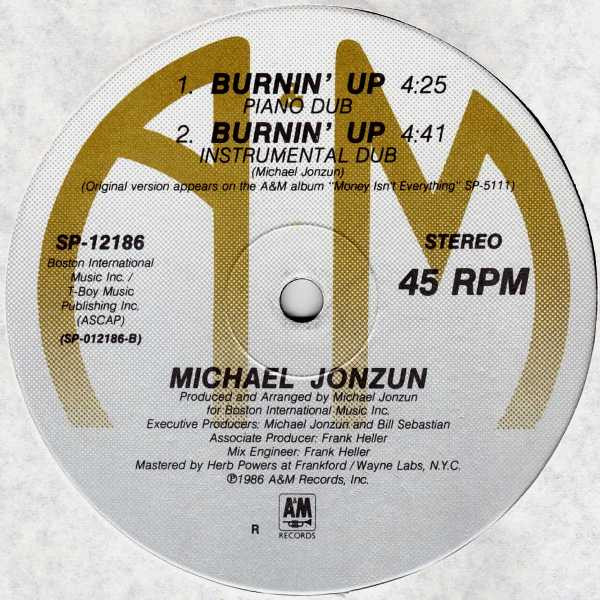Michael Jonzun - Burnin' Up | A&M Records (SP-12186) - 2 Michael Jonzun - Burnin' Up | A&M Records (SP-12186) - 2