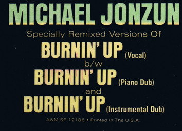 Michael Jonzun - Burnin' Up | A&M Records (SP-12186) - 3 Michael Jonzun - Burnin' Up | A&M Records (SP-12186) - 3