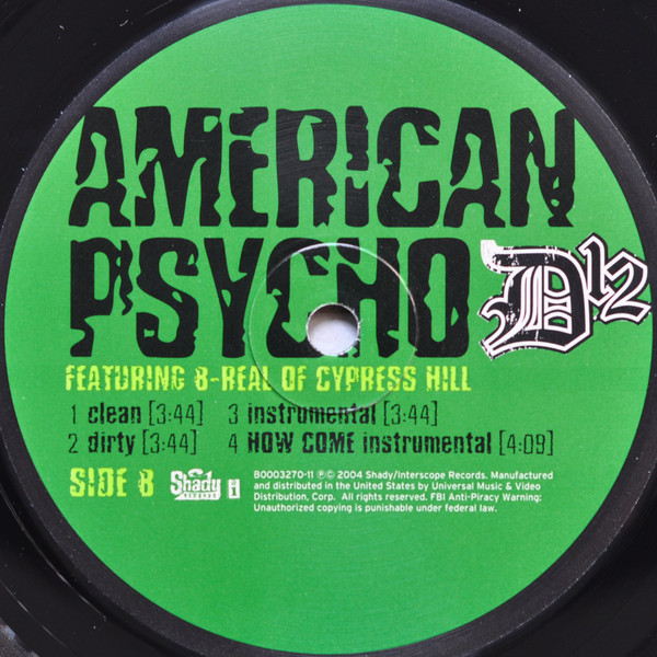 D12 - How Come / American Psycho | Shady Records (B0003270-11) - 3 D12 - How Come / American Psycho | Shady Records (B0003270-11) - 3