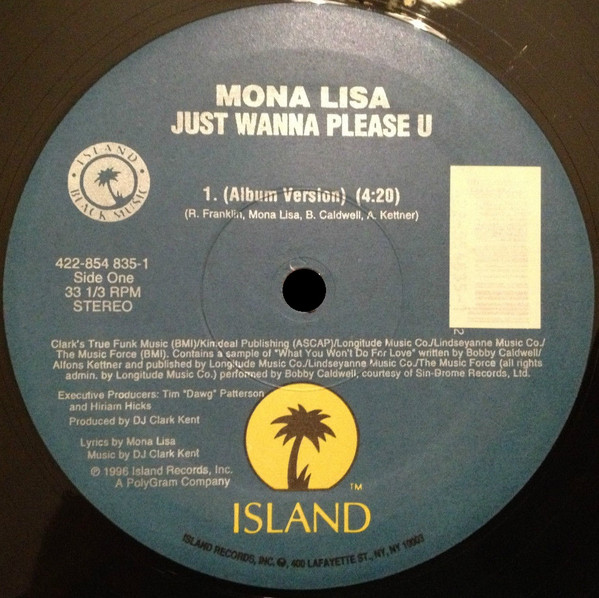 Mona Lisa - Just Wanna Please U | Island Records (422-854 835-1) - 2 Mona Lisa - Just Wanna Please U | Island Records (422-854 835-1) - 2