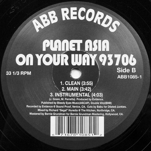 Planet Asia - Thick Ropes / On Your Way 93706 | ABB Records (ABB1085-1) - 2 Planet Asia - Thick Ropes / On Your Way 93706 | ABB Records (ABB1085-1) - 2