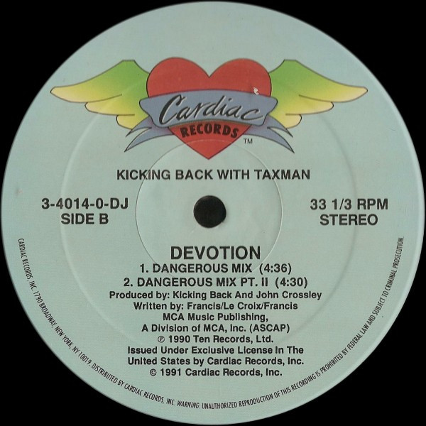 Kicking Back With Taxman - Devotion | Cardiac Records (3-4014-0-DJ) - 2