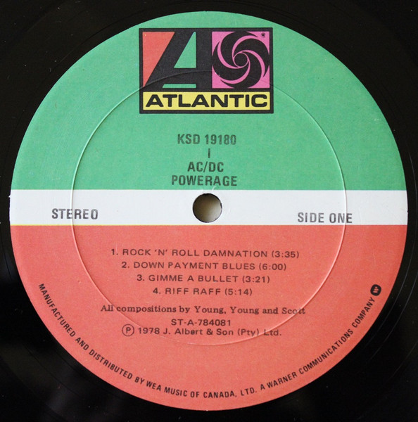 AC/DC - Powerage | Atlantic (KSD 19180) - 3