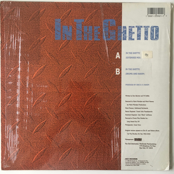 Eric B. & Rakim - In The Ghetto | MCA Records (MCA 12-53901) - 2