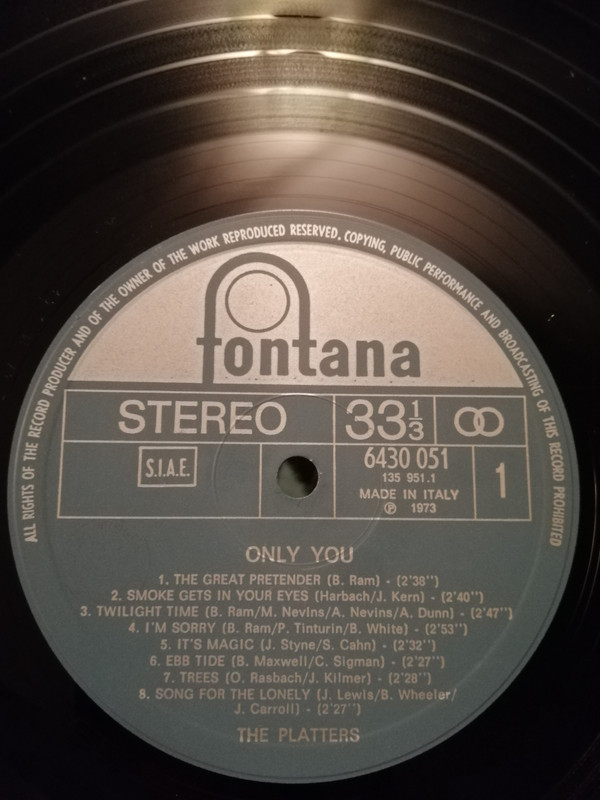 The Platters - Only You | Fontana (6430 051) - 2 The Platters - Only You | Fontana (6430 051) - 2