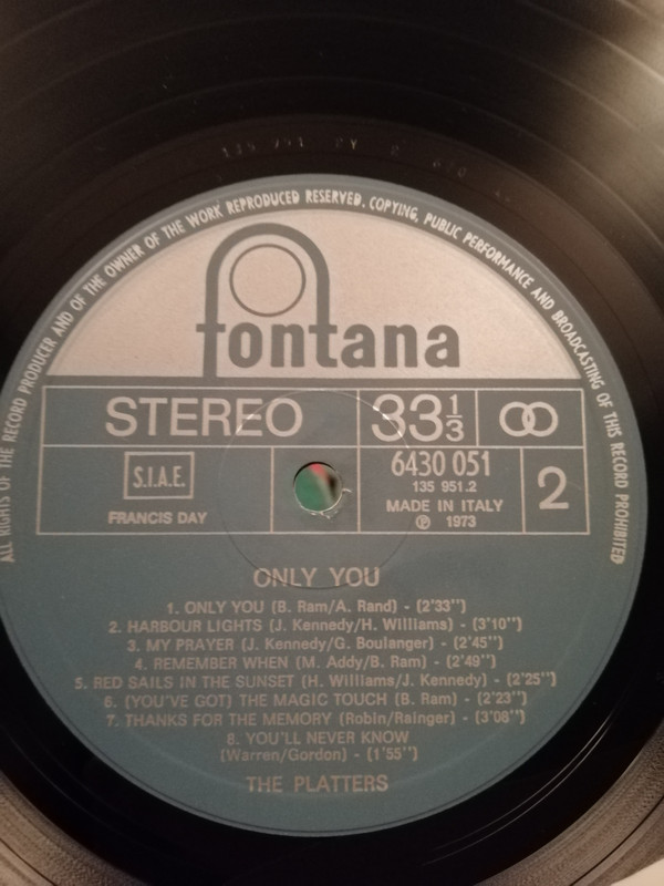 The Platters - Only You | Fontana (6430 051) - 3 The Platters - Only You | Fontana (6430 051) - 3