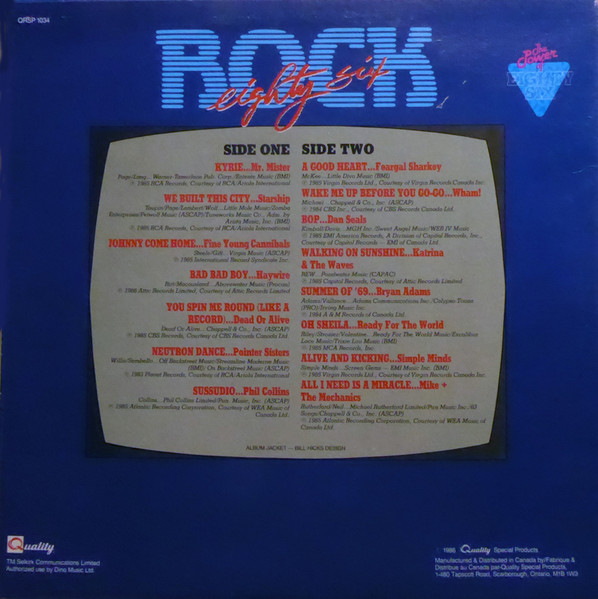 Various - Rock '86 | Quality Special Products (QRSP 1034) - 2 Various - Rock '86 | Quality Special Products (QRSP 1034) - 2